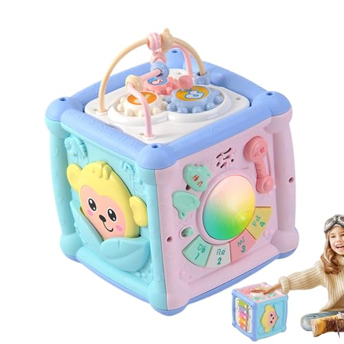 Piano Drum Kleinkind Spielzeug, Kinder Klavier -Drum Set | Cartoon Treasure Box Piano Drum - Puzzle -Erleuchtung Frühes Bildungsspielzeug für Schule, Tanzen, Karaoke, Partys Performance, Home von Generisch