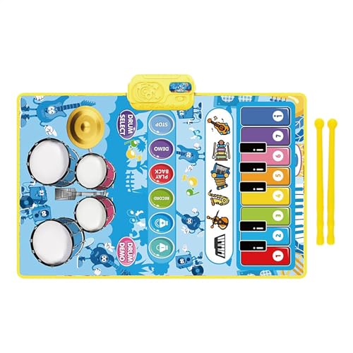 Piano and Drum Entertain Mat, Educational Piano Entertain Area for Kids, Cute Sensory Activity, Children Musical Instrument for Playing, Entertainment, Fun Sound & Touch Area for Early Learning Piano and Drum Entertain Mat, Educational Piano Entertain Area for Kids, Cute Sensory Activity, Children Musical Instrument for Playing, Entertainment, Fun Sound & Touch Area for Early Learning von Generisch