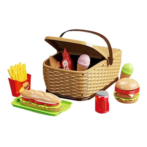 Picknickkorb-Lebensmittelspielzeugset, Spiellebensmittelset für die Kinderküche | Spielen Sie Essensspielzeug-Set für die Kinderküche | -Spielküchenzubehör, Lernspielzeug für Mädchen und Jung Picknickkorb-Lebensmittelspielzeugset, Spiellebensmittelset für die Kinderküche | Spielen Sie Essensspielzeug-Set für die Kinderküche | -Spielküchenzubehör, Lernspielzeug für Mädchen und Jung von Generisch