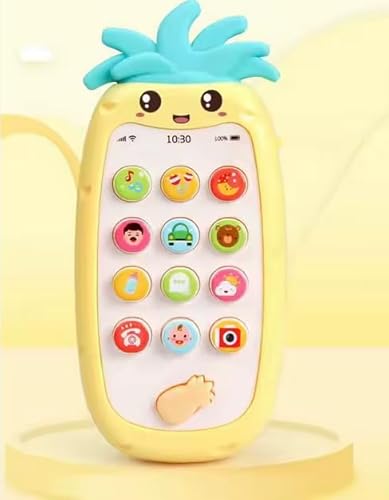 Pineapple Baby-Telefon Spielzeug, Lernspielzeug ab 6 Monaten, mit Interaktiven Tasten, (Gelb) von Generisch