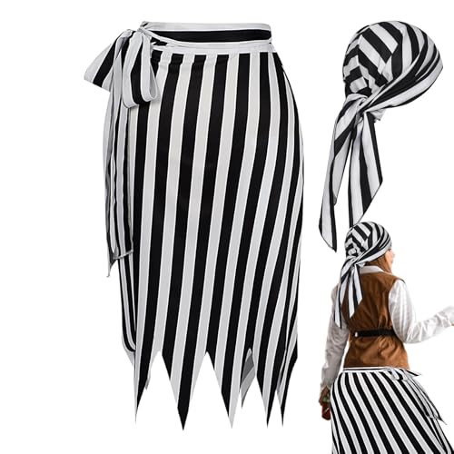 Piratenkostüme für Damen – Halloween-Piratenkleid, Piratenkostüme, gestreiftes Kostüm, Zubehör, Röcke, Renaissance-Kapitän-Outfit für Cosplay Piratenkostüme für Damen – Halloween-Piratenkleid, Piratenkostüme, gestreiftes Kostüm, Zubehör, Röcke, Renaissance-Kapitän-Outfit für Cosplay von Generisch