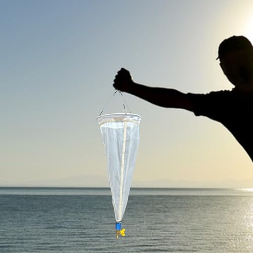 Planktonnetz 125 200 Mesh Nylon Probenahmenetz, Flachwasser-Planktonnetze Mit Teleskopstangenseil Für Flüsse/Stausee/Seelöcher/Wasserfälle, Tragbares Phytoplanktonnetz(125 mesh) von Generisch