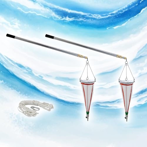 Planktonnetz 2er-/4er-Pack Plankton-Sammelnetz Mit Teleskopstange Aus Edelstahl, Phytoplankton-/Cladocera-/Planktonnetz, Experimentelle Nylonnetze Für Seen, Stauseen Und Flüsse(2 pack,200 mesh+3.0m ro von Generisch
