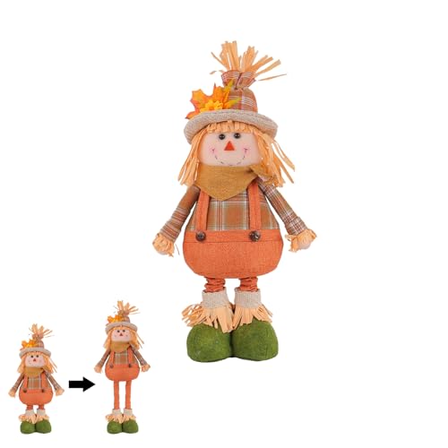 Plüsch -Figurenspielzeug - Plüsch -Vogelscheuchen -Gnom mit verstellbaren Beinen, niedliche saisonale Figurin | Ausgestopfte -Dekorpuppe für, Tisch, Wohnzimmer oder Schlafzimme von Generisch