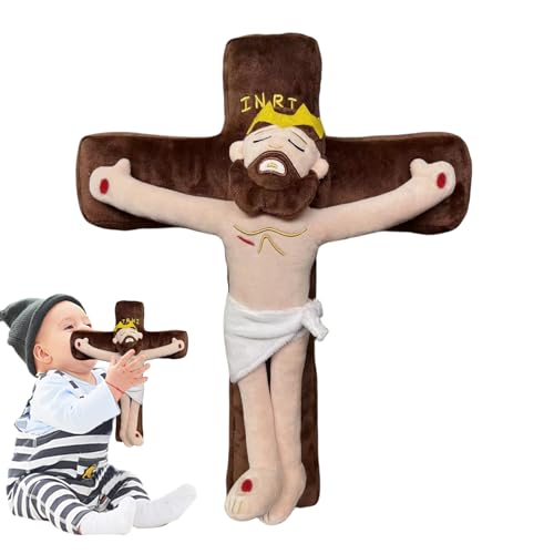 Plüsch Jesus Für Kinder - Kreuz Jesus Figur Stofftier | Weiche Religiöse Figur Für Urlaub Wohnzimmer Deko Sofa Bett Kinderzimmer Reisen Schreibtisch Schlafzimmer Couch Auto Plüsch Jesus Für Kinder - Kreuz Jesus Figur Stofftier | Weiche Religiöse Figur Für Urlaub Wohnzimmer Deko Sofa Bett Kinderzimmer Reisen Schreibtisch Schlafzimmer Couch Auto von Generisch