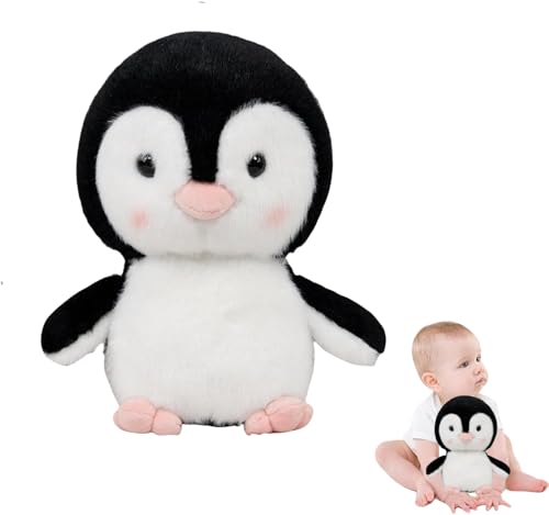 Plüsch-Pinguin Kuscheltier, 23 cm, Schwarz-Weiß mit Rosa Füßen, Weich und Flauschig Plüsch-Pinguin Kuscheltier, 23 cm, Schwarz-Weiß mit Rosa Füßen, Weich und Flauschig von Generisch