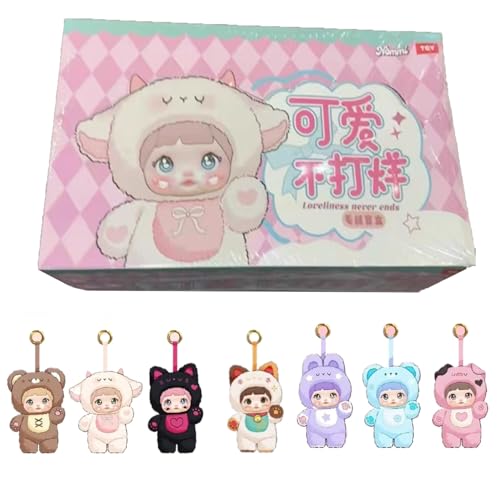 Plüsch Puppen Blind Box - Mystery Tierfiguren, Süße weiche Stofftiere zum Sammeln, Geeignet zum Fotografieren und Sammeln, DIY Kinder Geschenke, Eine zufällige Verpackun (6 Box) von Generisch