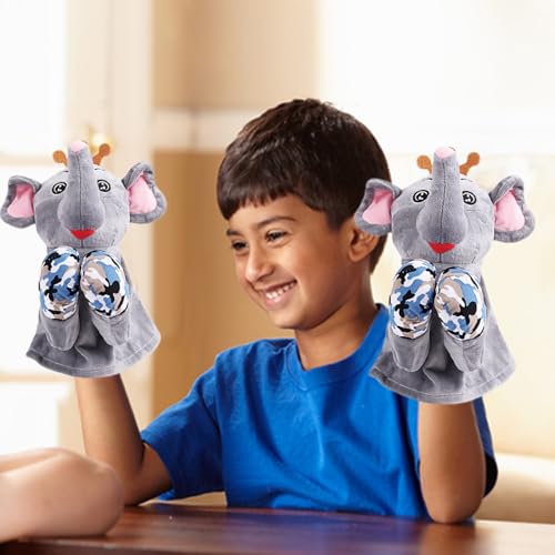 Plüschpuppen, Tierpuppen - Tierhandpuppe mit Geräuschen und Boxaktion,Toy Plush Stoffed Doll Educational für den Vorschulunterricht von Generisch