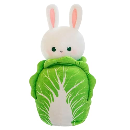 Plüschtier Hase - kuscheliges Plüschtier Kaninchen Kohl | Entzückendes Kaninchen Tier, Wohnzimmer Puppe, Hasenkissen, Kuscheltier, Kuscheltier von Generisch
