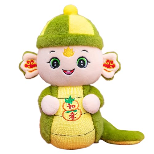 Plüschtier Teddy Doll Toys Niedlich Chinesisches Lunar Neujahr 2025 Cartoon Tiere Schlange Kawaii Spielzeug Flauschiges Stofftier Maskottchen Kissen Einschlafhilfe Geschenk zum Kindertag von Generisch