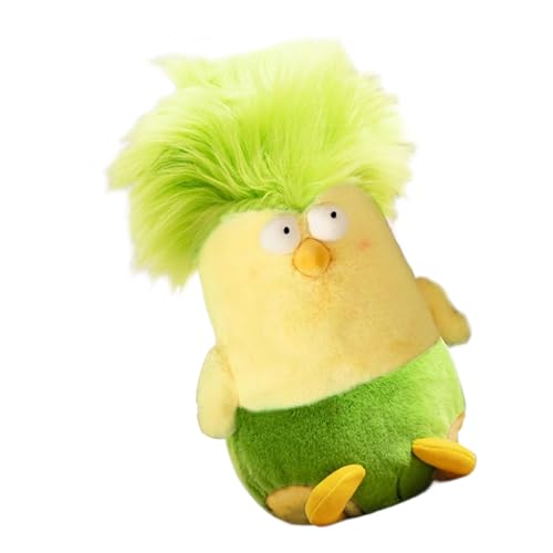 Plüschtiere,Plüschtiere | Cartoon-Hühnchen-Spielzeugkissen für Kinder, Langhaariges Huhn-Plüschtier, weiches Plüschkissen, hässliches und süßes Huhn-Stofftier für die Heimdekoration von Kindern von Generisch