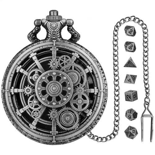 Pocket Dice, Pocket Watch, Part-y Dice, Polyhedral Dice Set, Tabletop and Board Game Use Enhances Experience Adds Fun Versatile Use Encourages Collectible Trendy Look von Generisch