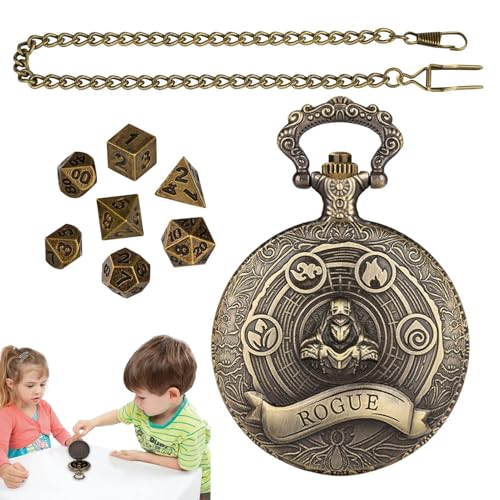 Pocket Watch Dice, Vintage Dice Set, Polyhedral Dice Case, RPG Dice Holder, Dice Storage Case, Dice Set, Watch Case Dice, Dice Case, Relief Pocket Dice, Decorative Dice Set, Pocket Watch Dice, Vintage Dice Set, Polyhedral Dice Case, RPG Dice Holder, Dice Storage Case, Dice Set, Watch Case Dice, Dice Case, Relief Pocket Dice, Decorative Dice Set, von Generisch