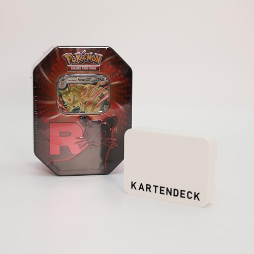 Pokemon in Englisch - Team Rocket Herbst 2025 Tin Nidoking mit 4 Booster und Promokarte + Kartendeck Karten Box als Bundle (Persian EX) von Generisch