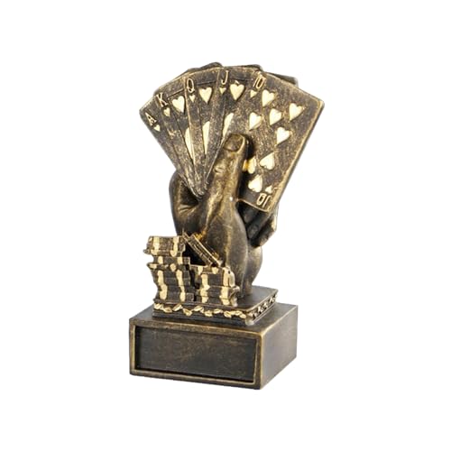 Poker Award -Statue - 4,52 Zoll hohe Skulptur, Moderne -Display, handgeformte Trophäenharz Trophäengeschenk | Premium Basis Custom Gravur Gift Decor für Gewinner Spieler Office Desk Mantel Colle Poker Award -Statue - 4,52 Zoll hohe Skulptur, Moderne -Display, handgeformte Trophäenharz Trophäengeschenk | Premium Basis Custom Gravur Gift Decor für Gewinner Spieler Office Desk Mantel Colle von Generisch
