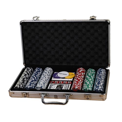 Poker -Chips Set - 300 -teiliger Poker -Set, Pokers -Chips mit Aluminium -Fall | Komplette Pokers spielen Spiel | Nummerierte Chipps komplette Pokker -Spiele -Spielsets für Blackjack -Turnier Poker -Chips Set - 300 -teiliger Poker -Set, Pokers -Chips mit Aluminium -Fall | Komplette Pokers spielen Spiel | Nummerierte Chipps komplette Pokker -Spiele -Spielsets für Blackjack -Turnier von Generisch