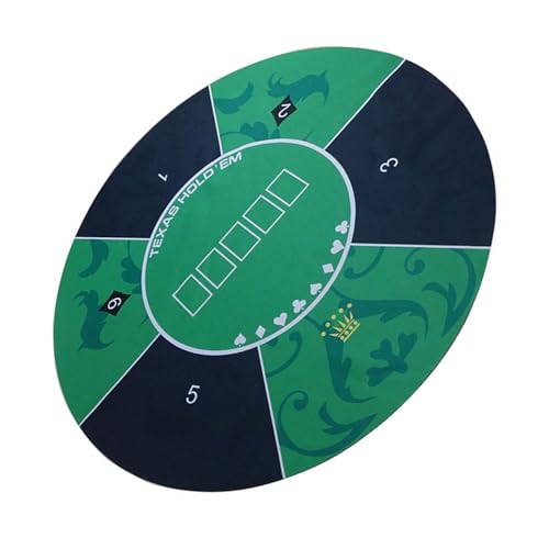 Poker-Matte | 2 mm Auto-Spielmatte tragbar | tragbare Tisch-Spielmatte mit Tragetasche | Poker-Matte mit starken Kanten | Texas Hold 'Em Gummimatte für Familienspielabende von Generisch