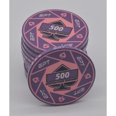 Pokerchips EPT European Poker Tour, Wert 500, Keramik, 10 Gramm, 25 Stück Pokerchips EPT European Poker Tour, Wert 500, Keramik, 10 Gramm, 25 Stück von Generisch