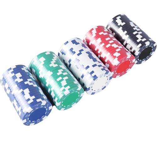 Pokerchips-Set, sichere professionelle Poker-Sets, Zählzähler, leichtes Pokerchips-Set, für Texas Holdem, Heimspielabende, Texas, 4,8 x 0,3 cm Pokerchips-Set, sichere professionelle Poker-Sets, Zählzähler, leichtes Pokerchips-Set, für Texas Holdem, Heimspielabende, Texas, 4,8 x 0,3 cm von Generisch