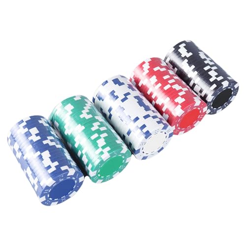 Pokerchips Set | Professionelles Pokerset und Blackjack Set - Tragbare Tragetasche | Professionelles Pokerset | Zählzähler Leichtes Pokerchip-Set für Heimspiele Nächte Texas von Generisch