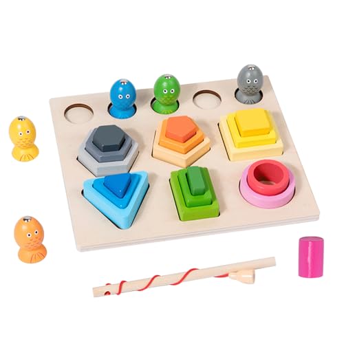 Polinea Del Sorter A, Kombinationsblöcke mit Sorter Sorter GiDi Holz Puzzle - Lernspielzeug mit Angelruten speziell für Zuhause, Outdoor, Schule, Kindergarten von Generisch