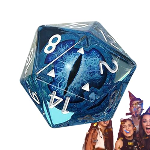 Polyedrische Würfel - Dragon Eye Dice | 20 -Seitige Käsewürfel, Set von polyedrischen Würfel, die mit lebhaften Kanten und schönen Einschlüssen für die Ästhetik handgefertigt wurden von Generisch