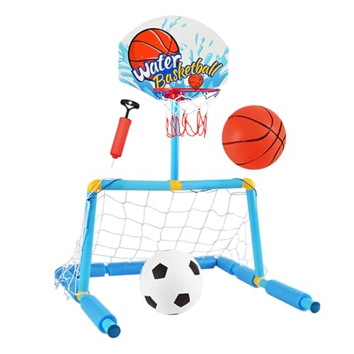 Pool Basketballkorb | 2 in 1 Schwimmendes Pool Fußballtor mit 2 Bällen und 1 Pumpe | Interaktives Wasserspiel Basketballkorb Für Kinder Und Erwachsene Ab 4 Jahren Outdoor Familienfeste See Reisen Pool Basketballkorb | 2 in 1 Schwimmendes Pool Fußballtor mit 2 Bällen und 1 Pumpe | Interaktives Wasserspiel Basketballkorb Für Kinder Und Erwachsene Ab 4 Jahren Outdoor Familienfeste See Reisen von Generisch