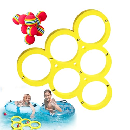 Pool Spielzeug Erwachsene, Pool-Schwimmball-Wurfspiel, Wassersportspielzeug, Outdoor-Spiele, Pool-Ball-Wurfspiel Mit Punktestand, Schwimmende Schaumstoffringe Mit 10 EVA-Bällen, Wasserspielzeug Pool Spielzeug Erwachsene, Pool-Schwimmball-Wurfspiel, Wassersportspielzeug, Outdoor-Spiele, Pool-Ball-Wurfspiel Mit Punktestand, Schwimmende Schaumstoffringe Mit 10 EVA-Bällen, Wasserspielzeug von Generisch