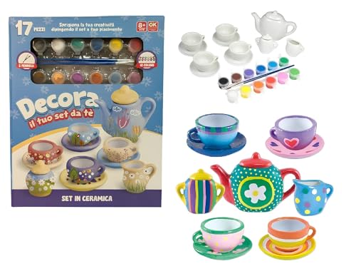 Porzellan-Teeset für Kinder zum Bemalen mit Farben und Pinseln Teeset Porzellan Mini Keramik Teeservice für Kinder Teeset Kinderspielzeug Teetassen Set Porzellan Porzellan-Teeset für Kinder zum Bemalen mit Farben und Pinseln Teeset Porzellan Mini Keramik Teeservice für Kinder Teeset Kinderspielzeug Teetassen Set Porzellan von Generisch
