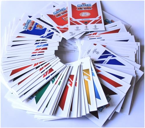 Posten 85 Stück Topps Match Attax CL 2024-25 Fußball Sammelkarten, quer gemischt, überwiegend Basis-Karten von Generisch