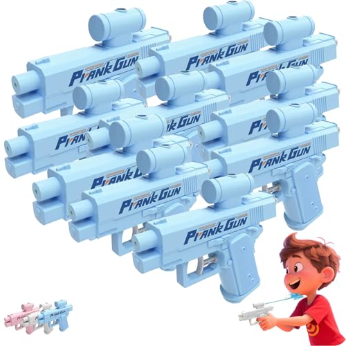 Prank Two-Way Water Gun, 2025 New Upgraded Prank Water Gun, Prank Squirt Gun Can Spray from Front and Back (Blue-10pcs) von Generisch
