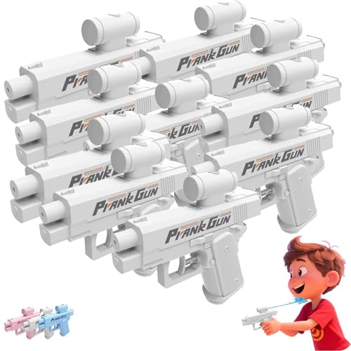 Prank Two-Way Water Gun, 2025 New Upgraded Prank Water Gun, Prank Squirt Gun Can Spray from Front and Back (Gray-10pcs) von Generisch