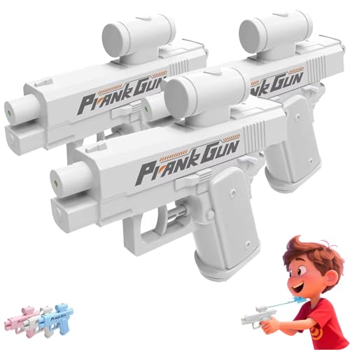 Prank Two-Way Water Gun, 2025 New Upgraded Prank Water Gun, Prank Squirt Gun Can Spray from Front and Back (Gray-3pcs) von Generisch