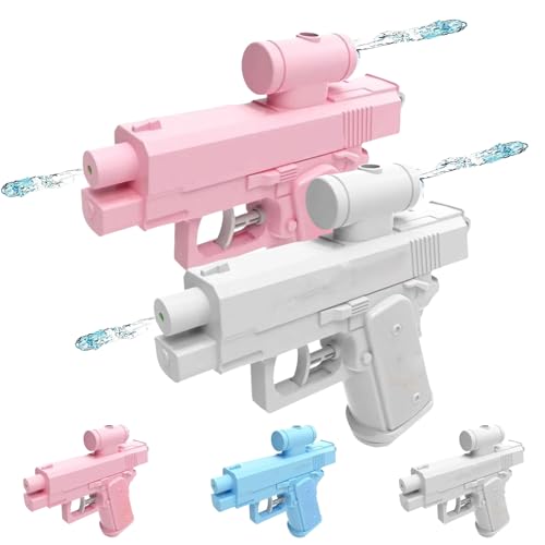 Prank Water Gun, Compulsive Prank Two-Way Water Gun, Reverse Waters Gun Spray from Front and Back for Friend, Fun Office & School Prank Toy (Pink+White) von Generisch