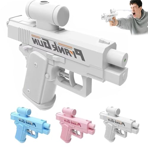 Prank Water Gun, Prank Gun, Lustige Rückwärts-Wasserpistole spritzt vorne & hinten, Spaß-Wasserblaster für Streiche, Partys & Outdoor-Spiel (Weiß) von Generisch
