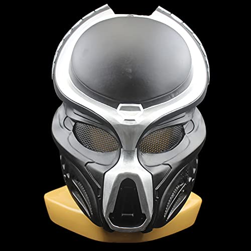 Predator Cosplay Maske GFK Raubtier Vollgesichtsmaske Halloween Tanzparty Kostüm Maske Requisiten (Schwarz/C) von Generisch
