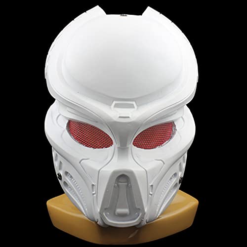 Predator Cosplay Maske GFK Raubtier Vollgesichtsmaske Halloween Tanzparty Kostüm Maske Requisiten (Weiß/B) von Generisch