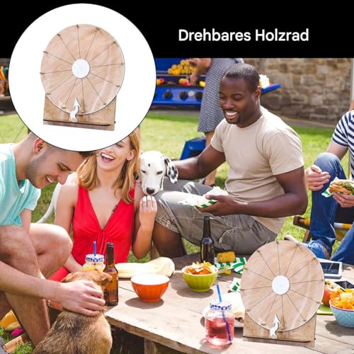 Preisrad - 28 cm Holz Roulette Glücksrad - Lösbares Partyzubehör Für Sommerlager Geburtstagsfeiern Erwachsene Jugendliche Kinder Familienfeiern Spielabend Messen von Generisch