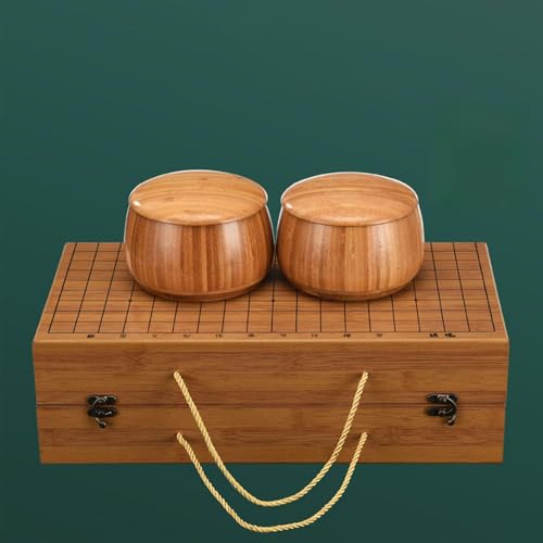 Premium Bamboo Go Set mit 361 Bakelit-Steinen und Schalen, wendbares wasserdichtes Design für Anfänger und zwei Spieler Gameplay (b,e) von Generisch