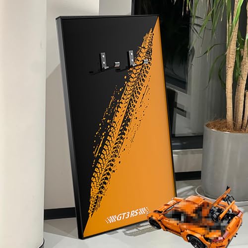 Premium Display-Wandtafel für Lego Technic Rennwagen –80X50cm| Perfekte Präsentation für Ihre Sammlung,Aufbewahrung & Dekoration(nur Wandtafel) (42056 Pors*Che 911 GT3) von Generisch