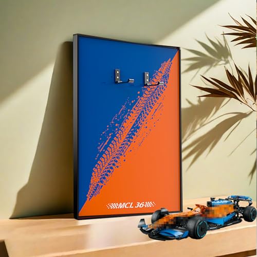 Premium Display-Wandtafel für Lego Technic Rennwagen –80X50cm| Perfekte Präsentation für Ihre Sammlung,Aufbewahrung & Dekoration(nur Wandtafel) (42141 McLar*en F1) von Generisch
