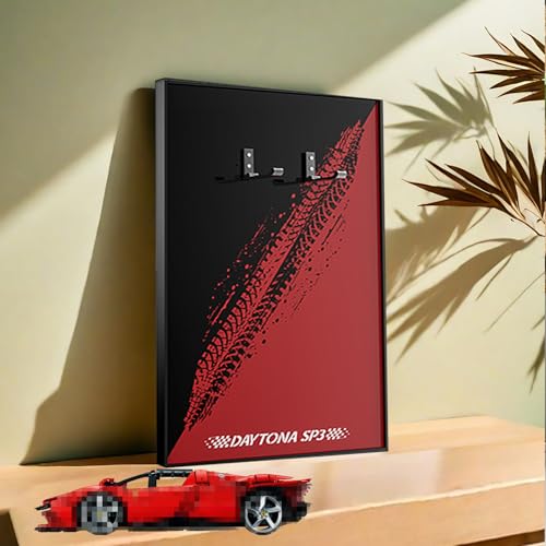 Premium Display-Wandtafel für Lego Technic Rennwagen –80X50cm| Perfekte Präsentation für Ihre Sammlung,Aufbewahrung & Dekoration(nur Wandtafel) (42143 Ferrari SP3) von Generisch