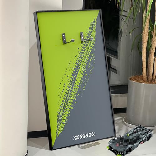 Premium Display-Wandtafel für Lego Technic Rennwagen –80X50cm| Perfekte Präsentation für Ihre Sammlung,Aufbewahrung & Dekoration(nur Wandtafel) (42156 Peugeot 9X8) von Generisch
