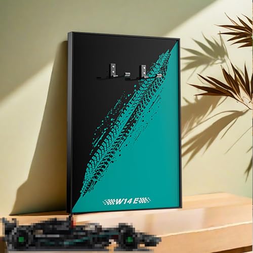 Premium Display-Wandtafel für Lego Technic Rennwagen –80X50cm| Perfekte Präsentation für Ihre Sammlung,Aufbewahrung & Dekoration(nur Wandtafel) (42171 Merced*es-Benz F1) von Generisch