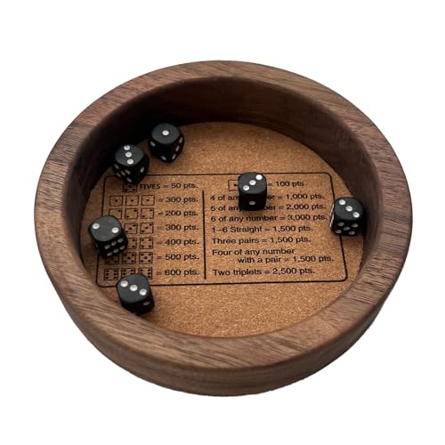 Premium-Holzwürfel Rolling Tablett für, RPG und Brettspiele-Hochleistungswürfelhalter mit hohen Wänden, verhindert Streuung | Perfektes Würfelspiel -Accessoire für Erwachsene, Kinder, von Generisch