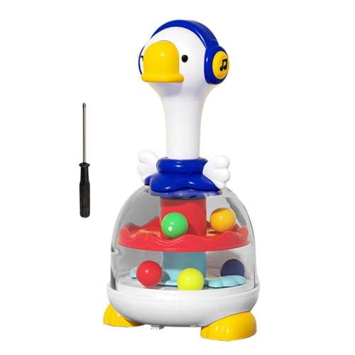 Press And Spin, Duck Spinner Toy, Popping Ball Toy, Light-up Spinner, Jumping Ball Toy, RebouDuck Shape Balls Spinner Toy | Sound And Light Ball Jumping Spinner Toy Interactive Rebound Design For Home von Generisch