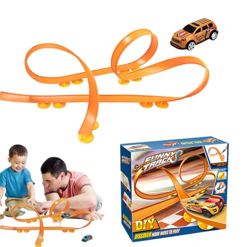 Press and Go Car Toys - Rennfahrzeug, Push Powered Play Cars | Pädagogische Kinderautospielzeug, lustiges CA Playset, langlebige Plastikstrecke Set für Mädchen Vorschulgesch Press and Go Car Toys - Rennfahrzeug, Push Powered Play Cars | Pädagogische Kinderautospielzeug, lustiges CA Playset, langlebige Plastikstrecke Set für Mädchen Vorschulgesch von Generisch