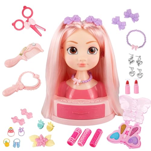 Pretend Play Puppen Frisier Spielzeug - Rollenspiel Frisierset Für Kleine Mädchen,Interaktives Hairstyling Styling-Spielzeug Für Kindergarten Reisen Schule Pretend Play Puppen Frisier Spielzeug - Rollenspiel Frisierset Für Kleine Mädchen,Interaktives Hairstyling Styling-Spielzeug Für Kindergarten Reisen Schule von Generisch