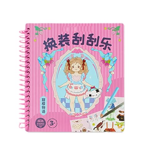 Princess Dress Up Activity Book - Makeup and Fashion Dress Up Sticker Set, Creative Scratch Paper Role-Playing Toys, Princess Fantasy Makeup Kit for Girls Ages 5+, Perfect for Imaginative Play von Generisch