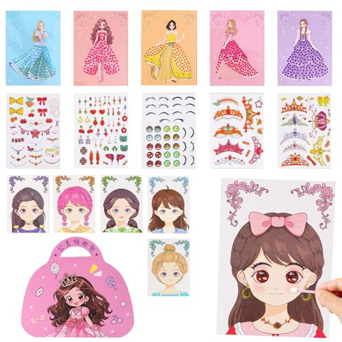 Prinzessin Kreative Bastelarbeiten | Bastelset Laterne Fee | Aktivitätsbuch für Prinzessinnen-Make-up | Bastelspiel mit Papier, kreatives kosmetisches Make-up-Spiel, Spielzeug Prinzessin Kreative Bastelarbeiten | Bastelset Laterne Fee | Aktivitätsbuch für Prinzessinnen-Make-up | Bastelspiel mit Papier, kreatives kosmetisches Make-up-Spiel, Spielzeug von Generisch